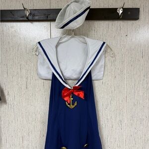 Leg Avenue Navy and White Sailor Costume